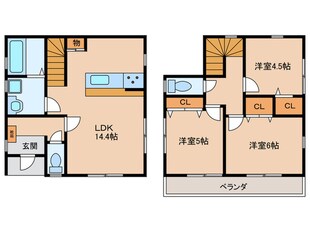 下之一色町戸建の物件間取画像